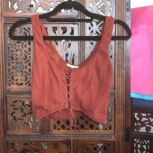 Silence + Noise woven front bralette